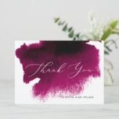 Aquarell Merlot, Red Wine Luxus Vielen Dank Einladung (Stehend Vorderseite)