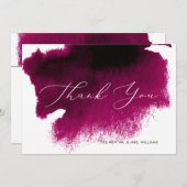 Aquarell Merlot, Red Wine Luxus Vielen Dank Einladung (Vorne/Hinten)