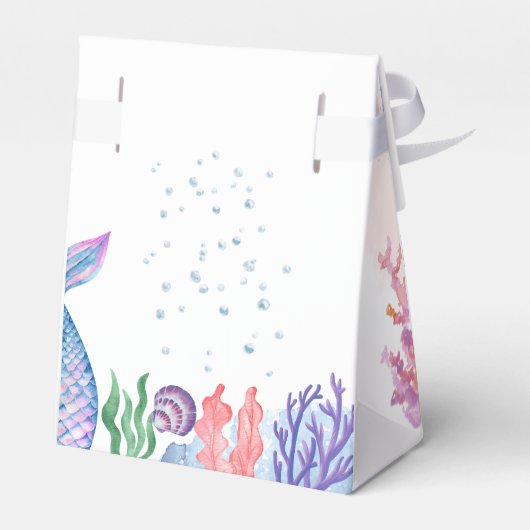 Aquarell Mermaid Baby Showbox Geschenkschachtel (Rückseite)