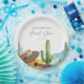 Aquarell Mexican Cactus Fiesta Brautparty Pappteller (Party)