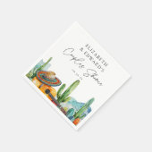 Aquarell Mexican Cactus Fiesta Paare Dusche Serviette (Ecke)