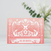 Aquarell Mexican Fantail Doves Papado Picado RSVP Karte (Stehend Vorderseite)