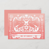 Aquarell Mexican Fantail Doves Papado Picado RSVP Karte (Vorne/Hinten)