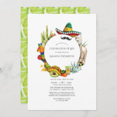 Aquarell Mexican Fiesta Celebration of Life Einladung (Vorne/Hinten)