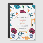 Aquarell Mexikanische Fiesta Blume Wedding Rettete Magneteinladung (Vorne/Hinten)