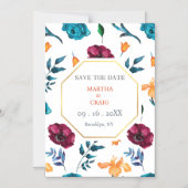 Aquarell Mexikanische Fiesta Blume Wedding Rettete Magneteinladung (Vorderseite)