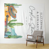 Aquarell Mexikanische Fiesta Paare Dusche Hintergr Wandteppich (Beispiel (Horizontal))