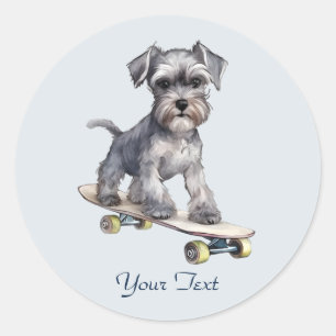Aquarell Miniature Schnauzer Aufkleber