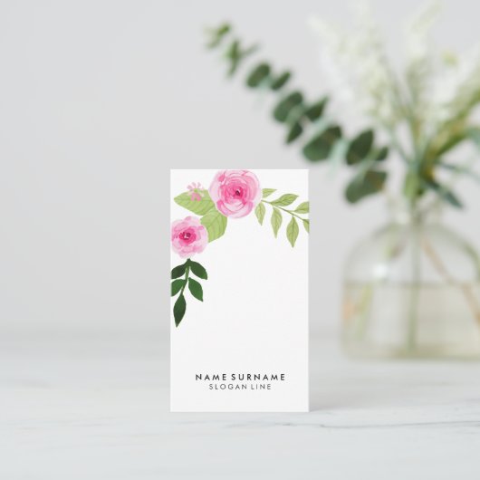 Aquarell-minimale moderne Pastellmit Visitenkarte (Stehend Vorderseite)