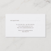 Aquarell Minimalistisch Modernes Ernennungsverfahr Terminkarte (Rückseite)