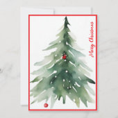Aquarell Minimalistisch Red Corporate Weihnachten (Vorderseite)