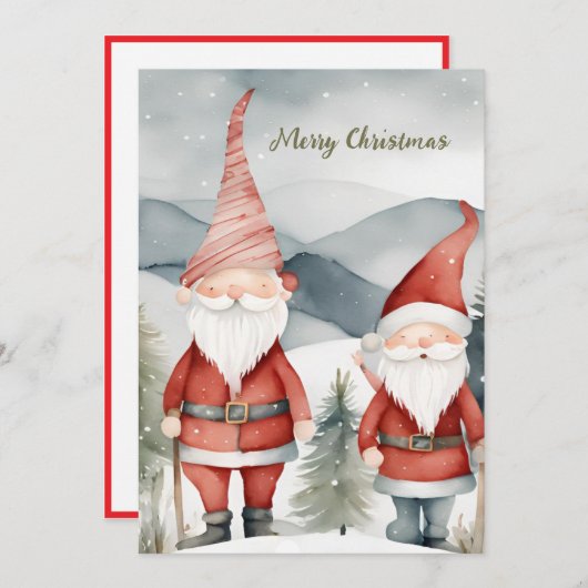 Aquarell Minimalistisch Weihnachten Weihnachten (Vorne/Hinten)