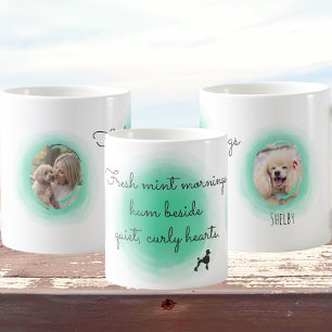 Aquarell-Minzgrüner Pudel - Benutzerdefiniertes Fo Kaffeetasse