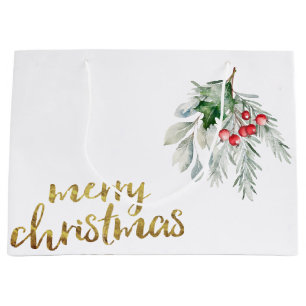 Aquarell Mistelzweig, Große Geschenktüte