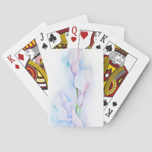 Aquarell mit 3 Callas Spielkarten