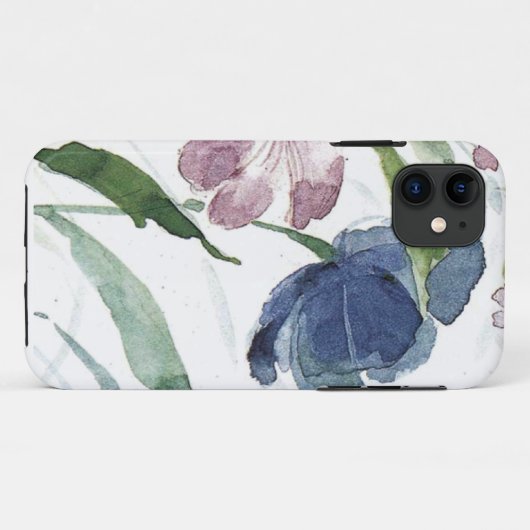 Aquarell mit Blumen Case-Mate iPhone Hülle (Rückseite (Horizontal))