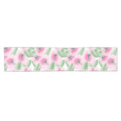Aquarell mit Blumen Kurzer Tischläufer (Horizontal)