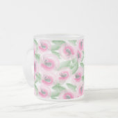 Aquarell mit Blumen Mattglastasse (Vorderseite Links)