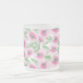 Aquarell mit Blumen Mattglastasse (Mittel)