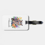Aquarell mit farbenfrohen Blume Gepäckanhänger (Rückseite horizontal)
