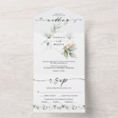 Aquarell mit Gold in einer Hochzeit All In One Einladung (Innen Boden)