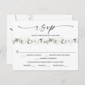 Aquarell mit Gold Wedding RSVP Postkarte (Vorne/Hinten)