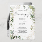 Aquarell mit Goldene Hochzeit Einladung (Vorne/Hinten)