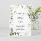 Aquarell mit Goldene Hochzeit Einladung (Stehend Vorderseite)