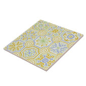 Aquarell-Mittelmeer-Azulejo-Boho-Muster  Fliese (Seite)