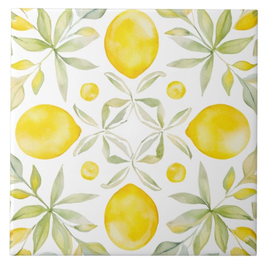 Aquarell Mittelmeer  Fliese (Vorderseite)