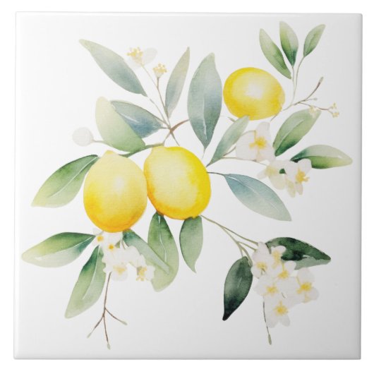 Aquarell Mittelmeer Fliese (Vorderseite)