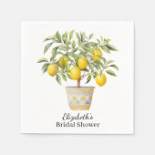 Aquarell Mittelmeer Zitrone  Serviette (Vorderseite)