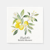 Aquarell Mittelmeer Zitrone Serviette (Vorderseite)