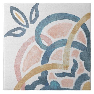 Aquarell-Mittelmeerfliese  Fliese