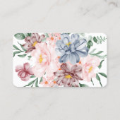 Aquarell Moderne berufliche Blume Visitenkarte (Rückseite)