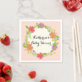 Aquarell Moderne Blumendusche Party Dekoration Serviette (Beispiel)