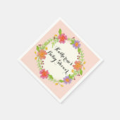 Aquarell Moderne Blumendusche Party Dekoration Serviette (Ecke)