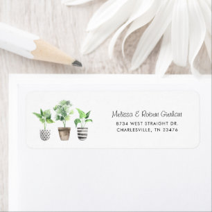 Aquarell Moderne Elegante Rücksendeadresse
