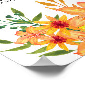 Aquarell moderne florale Sangria-Bar Poster (Ecke)