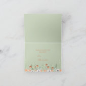 Aquarell-Moderne-Sage-Script-Hochzeit Dankeskarte (Innenseite)