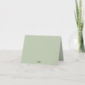 Aquarell-Moderne-Sage-Script-Hochzeit Dankeskarte (Rückseite)