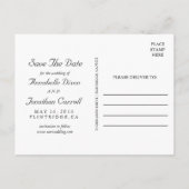 Aquarell Moderne Save the Date Postkarte (Rückseite)