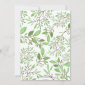 Aquarell Moderner Blumenkranz Foto Abschluss Einladung (Rückseite)