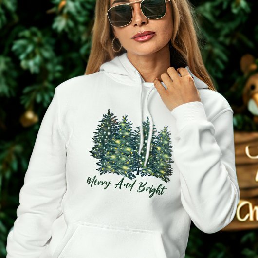 Aquarell Moderner, fröhlicher und heller Weihnacht Hoodie