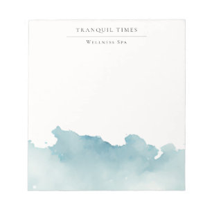 Aquarell Moderner Minimalistischer Aqua-Spa Notizblock