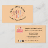 Aquarell Modernes Backen & Kochen Backwaren Bäcker Visitenkarte (Vorne/Hinten)