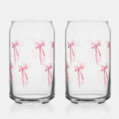 Aquarell Modernes Blush Pink Bow Ribbon Dosenglas (Rechts)