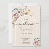 Aquarell Modernes Brautparty für Wildblume Einladung (Vorderseite)