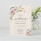 Aquarell Modernes Brautparty für Wildblume Einladung (Stehend Vorderseite)