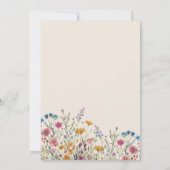 Aquarell Modernes Brautparty für Wildblume Einladung (Rückseite)